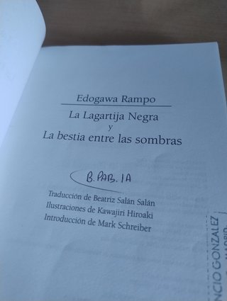 LA LAGARTIJA NEGRA Y LA BESTIA ENTRE LAS SOMBRAS