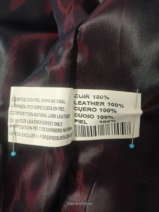 Chaqueta de cuero marrón