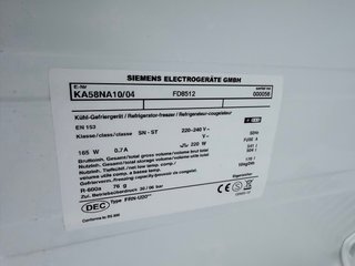 Nevera Americana siemens blanca 177 x 91 no frost