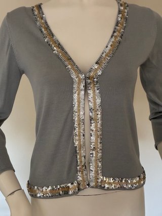 Chaqueta torera gris lentejuelas