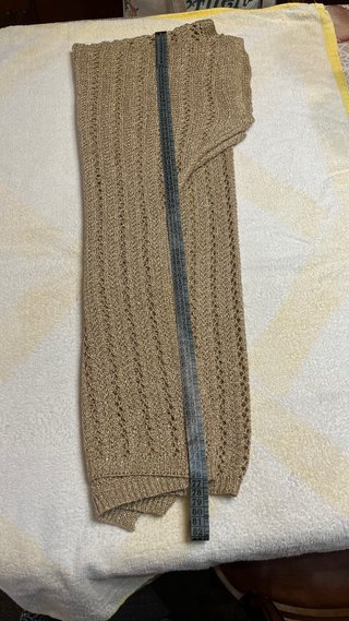 Chaleco de punto beige y dorado
