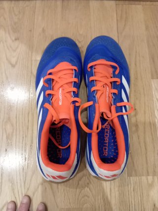 Scarpe da calcio Adidas Predator taglia 41 blu arancione