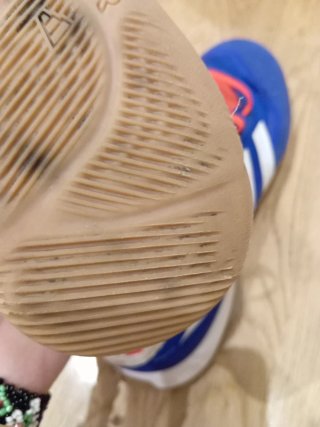 Scarpe da calcio Adidas Predator taglia 41 blu arancione
