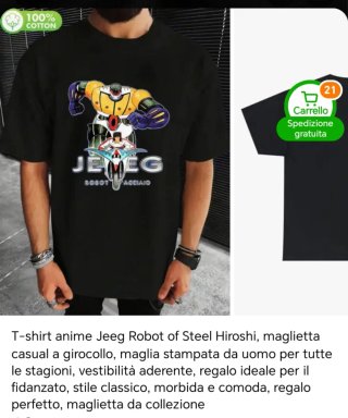 Maglietta Jegg Robot D'acciaio