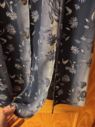 Vestido manga corta estampado floral azul