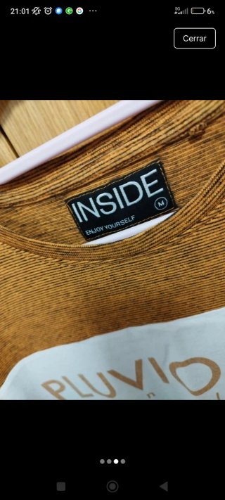 Camiseta INSIDE hombre color marrón y gris Talla M
