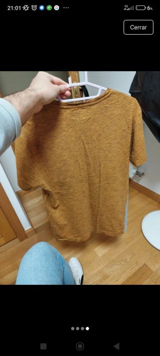 Camiseta INSIDE hombre color marrón y gris Talla M