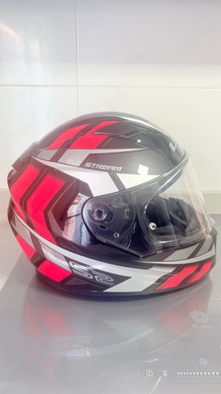 Casco LS2 Evo Stream Negro/Rojo talla L