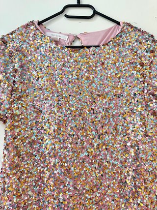 Abito paillettes multicolor