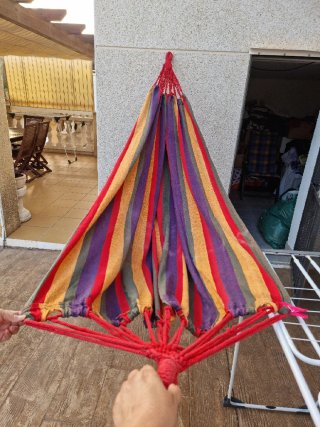 Hamaca de tela multicolor 2m