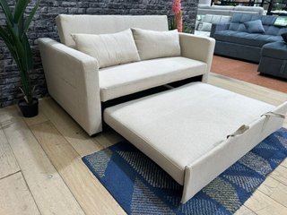 SOFA 2 PLAZAS EN POLIESTER BEIGE
