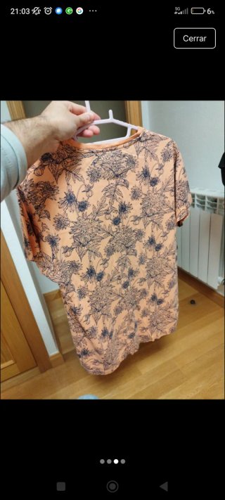 Camiseta INSIDE Estampada Naranja Talla M