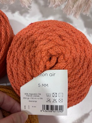 Ovillos Cotton Air CASASOL y anillas de madera