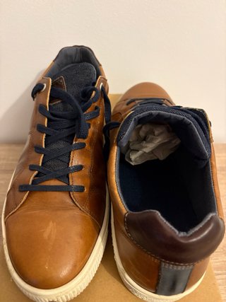 Zapatos casuales de cuero marrón T44