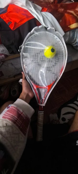 Raqueta de tenis Dublop con funda y pelota