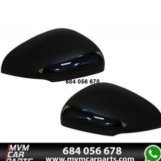 Carcasas de espejo retrovisor en Negro Brillo para