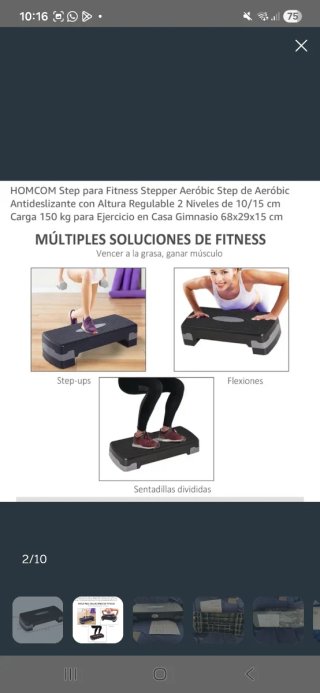 Step de gimnasio negro y rojo