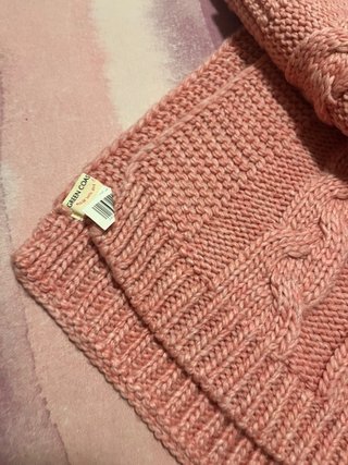 Conjunto bufanda y gorros rosa