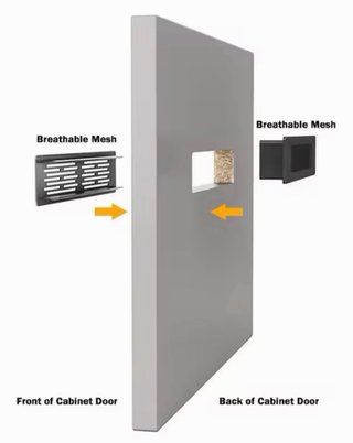 Rejilla ventilación rectangular muebles y armarios