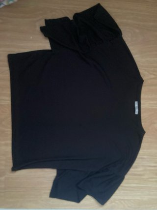 Camiseta negra manga amplia Talla única