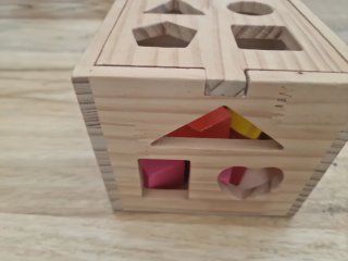 Caja de madera piezas encajables y fiambreras