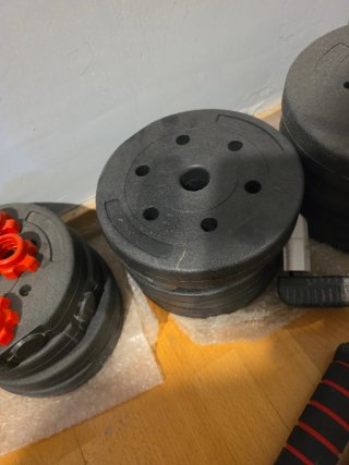Kit de pesas y barras 31Kgs