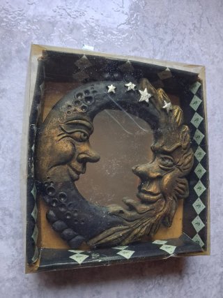 Espejo Sol y Luna 12x15cm