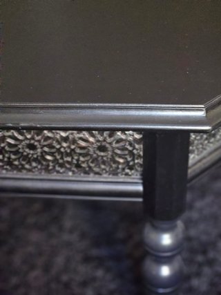 Mesa de centro estilo marroquí negra