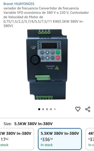 Variador de Frecuencia CW100 5.5KW 400V