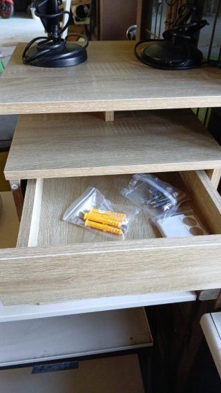 Mesitas Noche Flotantes Madera Beige