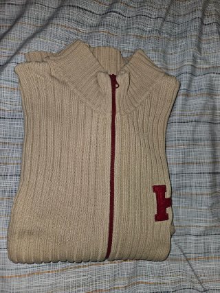 Chaqueta Tommy Hilfiger Beige con Logo H