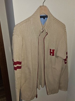 Chaqueta Tommy Hilfiger Beige con Logo H