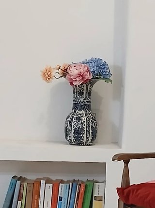 Vaso Boch Delft alto 35 cm ceramica