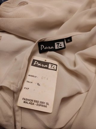Vestido largo tirantes beige XL sin estrenar