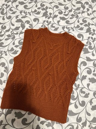 Chaleco punto Mango Talla XS Naranja