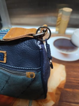 Bolso Lois azul y marrón