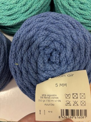 Ovillos Cotton Air CASASOL y anillas de madera