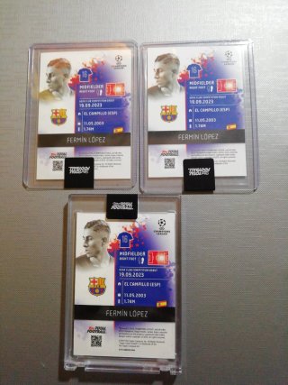 Lote 3 Tarjetas Fermín López Topps