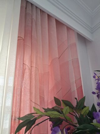 4 Cortinas Poliéster Morado y Rosado 1'30x2'40