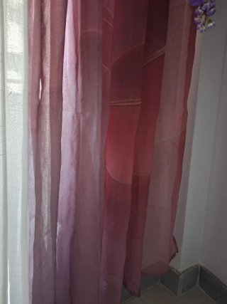 4 Cortinas Poliéster Morado y Rosado 1'30x2'40