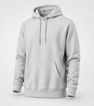 Sudadera gris con capucha