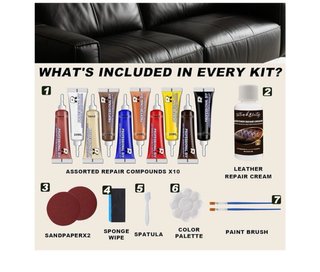 Chollo! Kit Reparación Cuero y Vinilo 10 Colores