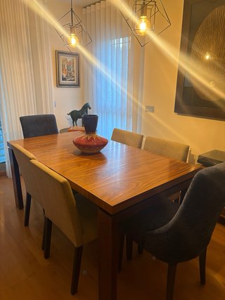 Mesa de comedor extensible madera