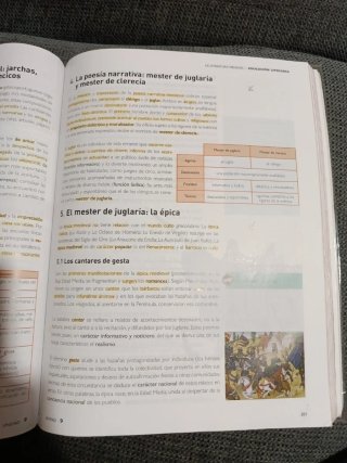 Lengua castellana y literatura 1, Le Bachillerato