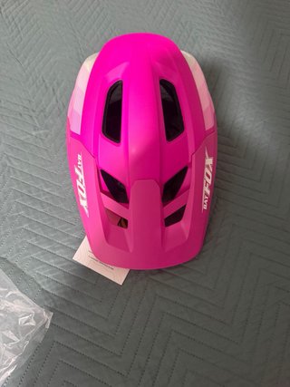 Casco Bicicleta Fox Rosa y Blanco Talla M