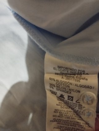 Blusa azul manga corta talla 50