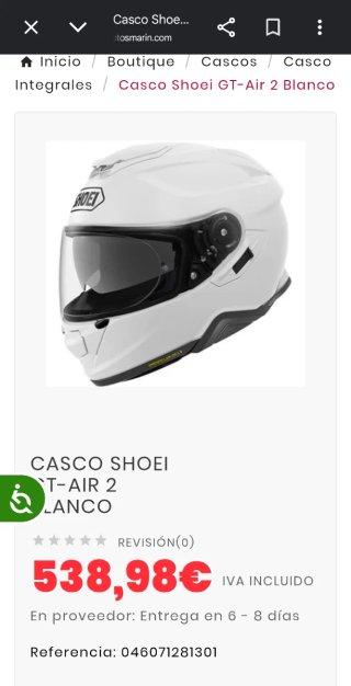 Shoei GT Air 2 Talla L con Sena SRL2
