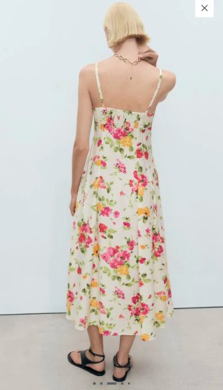 Vestido blanco estampado floral