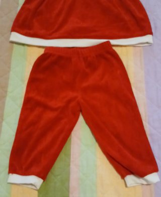 Completo set Babbo Natale 9-12 mesi 80 cm.