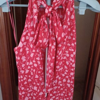 Vestido Halter Satinado Estampado Zara